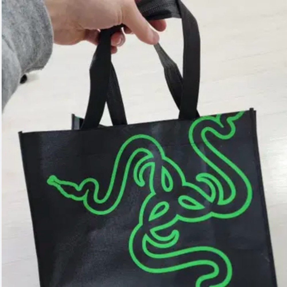 Razer Black and Green Tote Bag